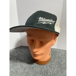 Milwaukee Tool Trucker Hat Snapback Mesh Cap Black/White OTTO Adjustable One Sz